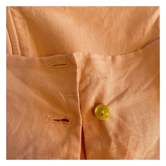 VINTAGE - PEACHY KEEN STRAPLESS LINEN DRESS sz. 8 - Picture 6 of 9